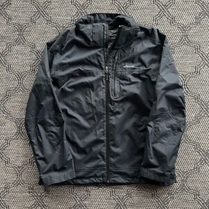 Eddie Bauer Jacket Men's XL Black WeatherEdge Waterproof Windbreaker Outdoor